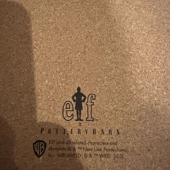 Pottery Barn Elf 6 Food Groups Cork Hard Placemats “read” - Picture 5 of 5